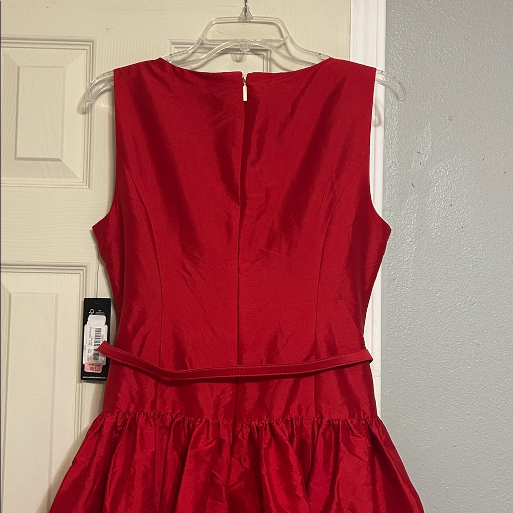 72HR🎁Sale Karl Lagerfeld Taffeta drop waist dress cocktail NWT - Picture 5 of 7